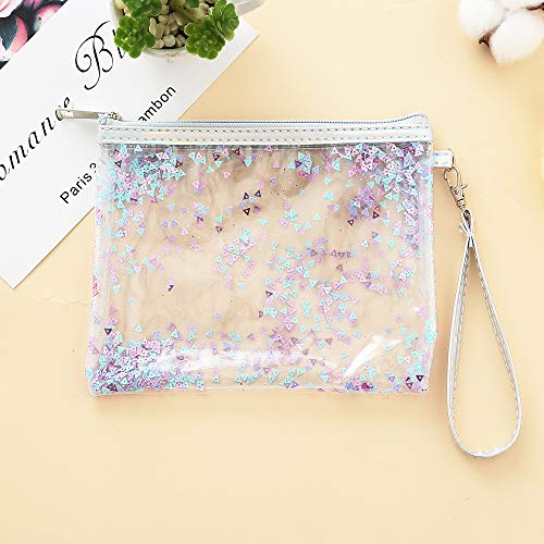 Bolsa de Cosméticos Organizador Yesmile Colorido y Transparente Bolsa de Maquillaje portátil Bolsa de cosméticos y artículos de Aseo para Viajes