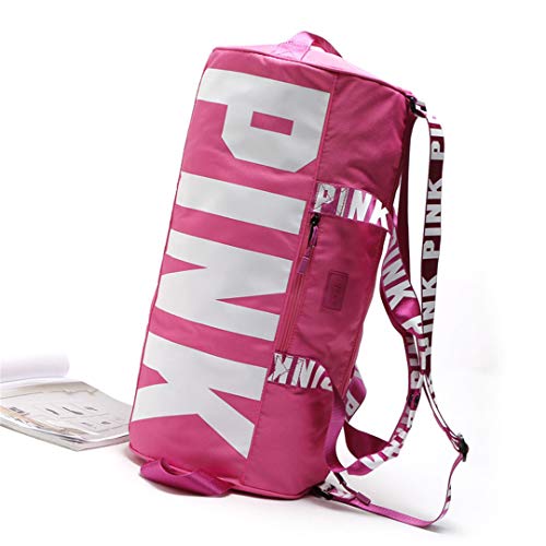 Bolsa de Deporte Bolsa de Deporte para Hombres Bolsas de Gimnasio de Deporte Gimnasio Deportivo Bolsa de Viaje de Gran Capacidad Impermeable Bolsas Pink