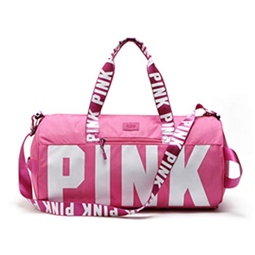 Bolsa de Deporte Bolsa de Deporte para Hombres Bolsas de Gimnasio de Deporte Gimnasio Deportivo Bolsa de Viaje de Gran Capacidad Impermeable Bolsas Pink