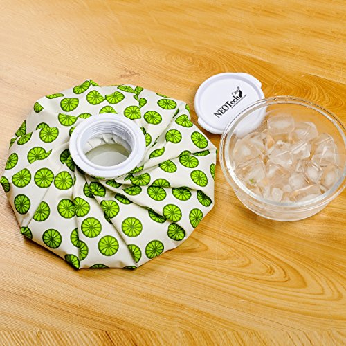 Bolsa de hielo - Tapón de rosca - Marca Neotech Care - Diseño (limas, 20cm)