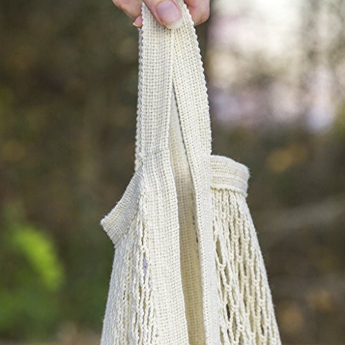 Bolsa de la compra, bolsa de red, saco para patatas, de algodón orgánico, varios colores, Weiß, talla única