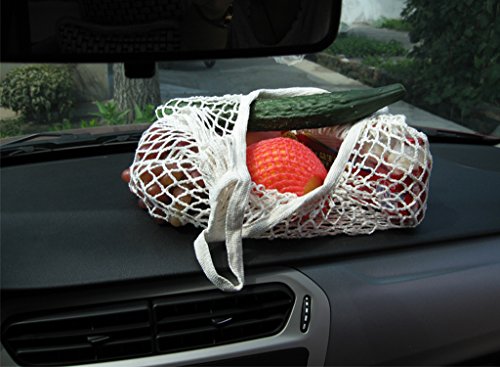 Bolsa de la compra, bolsa de red, saco para patatas, de algodón orgánico, varios colores, Weiß, talla única