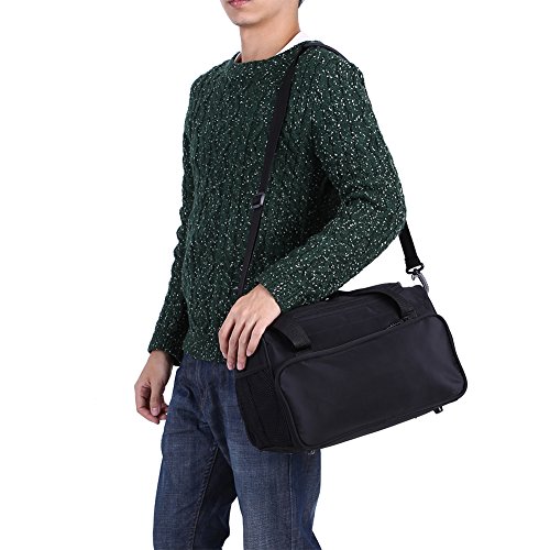 Bolsa de mano para barbero, salón portátil con gran capacidad para peluquería, maletín con tijeras, soporte para peines, bolsillos laterales para secador de pelo