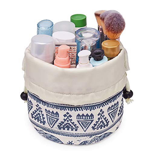 Bolsa de maquillaje de viaje Bolsa de cosméticos Organizador de aseo impermeable para mujeres y niñas (pequeño, elefante)