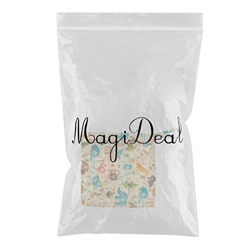 Bolsa de pañales con cremallera, impermeable, diseño de animales y flores, color beis animals and flowers pattern beige Talla:animals and flowers pattern beige