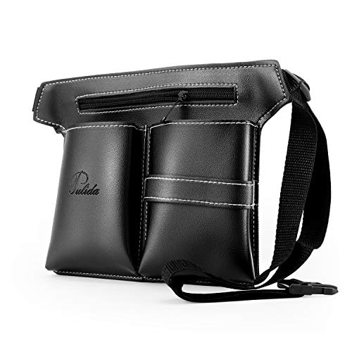 Bolsa De Peluquería Cinturón Bolsa De Herramientas De Maquillaje Profesional Multifunción Bolsa De Peluquería Kit De Tijeras Para El Cabello Bolsa Tijeras Cepillos Almacenamiento (Negro)