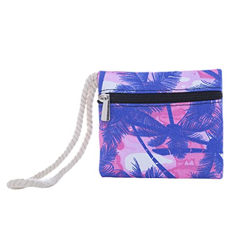 Bolsa de Playa Grande con Cremallera 58 x 38 x 18 cm Palmas Rosa Azul Shopper Bolsa de Hombro Bolsa de Miami Florida