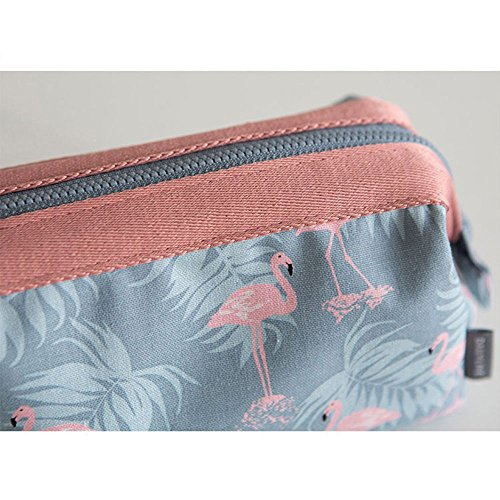 Bolsa para cosméticos MLMSY, versátil, portátil y muy espaciosa, ideal para mujeres y niñas flamingo