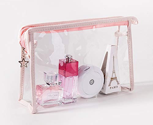 Bolsas de Aseo, RUISIKIOU 3 Sets Bolsa de Viaje de PVC Artículos de Aseo Kit de Maquillaje cosmético Cartera Transparente pequeña para Mujer