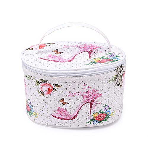 Bolso Caja de Maquillaje Portátil Yesmile ❤️ Bolso de la Moda portátil Estuche de Viaje en Forma de Barril Bolso de Cosméticos Bolsa de Maquillaje para Cosas pequeñas
