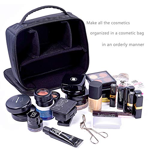 Bolso de Cosméticos ROWNYEON para Viajes/ Pequeño Maletín de Cosméticos 9.8'' (Bolsillo negro)