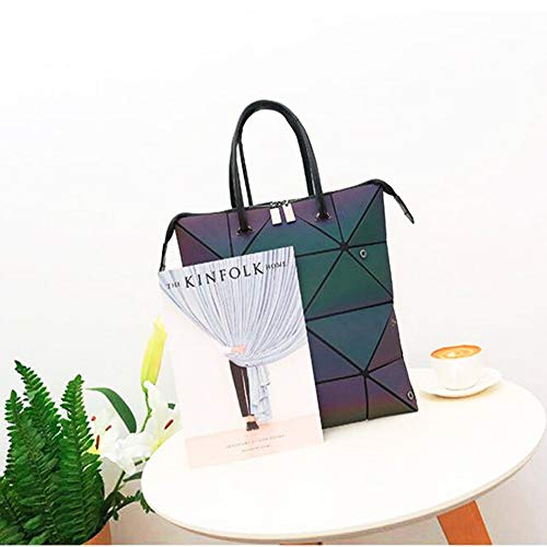 Bolso Geométrico Grande Bolso de Hombro Bolso Tote Bag Bolsos Shopper Bolso de Mujer Bolso de Bandolera Deformable 3 Bolsos de Diferentes Estilos,Diseño de Celosía de Fragmentos