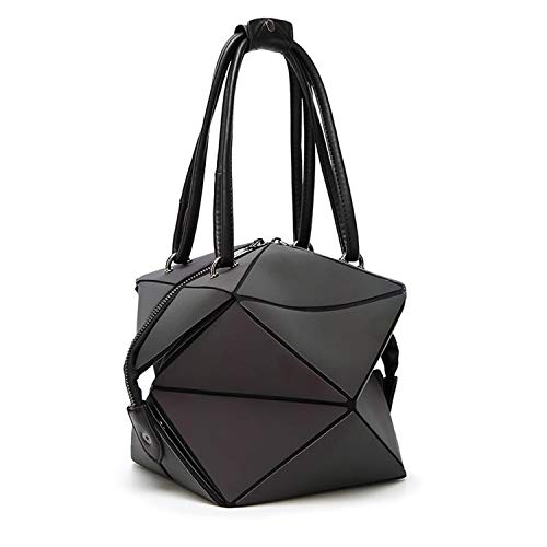 Bolso Geométrico Grande Bolso de Hombro Bolso Tote Bag Bolsos Shopper Bolso de Mujer Bolso de Bandolera Deformable 3 Bolsos de Diferentes Estilos,Diseño de Celosía de Fragmentos