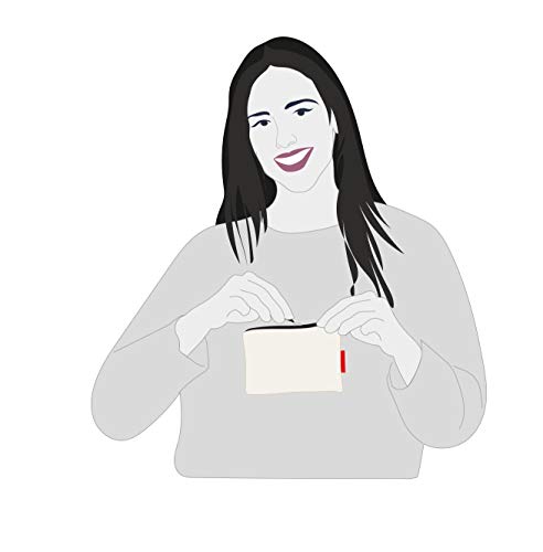 Bolso Monedero/Billetero/Tarjetero. Algodón 100%. Blanco. con Cremallera y Forro Interior. 14 * 10 cm. Incluye sobre Kraft de Regalo.