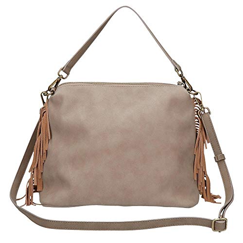 Bolso Pepe Jeans Fringe Taupe