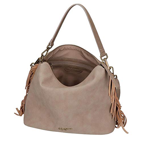Bolso Pepe Jeans Fringe Taupe