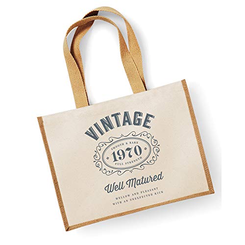 Bolso shopping, recuerdo de 1967, 50 cumpleaños, regalo divertido para mujer, EarthAwareTM Organic Marina, soporta mucho peso