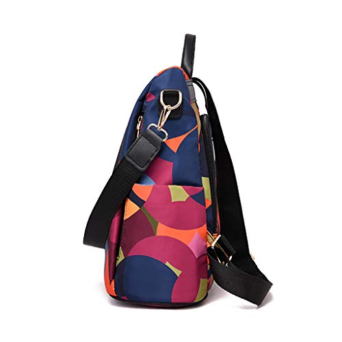 bolsos mochilas mujer casual, MINXINWY Mochila de viaje de mujer salvaje colorida Bolsos Mochilas Doble Uso Tela Oxford Bolsos Bandolera Mujer de Gran Capacidad Impermeable