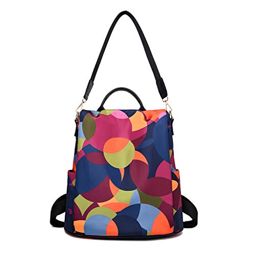 bolsos mochilas mujer casual, MINXINWY Mochila de viaje de mujer salvaje colorida Bolsos Mochilas Doble Uso Tela Oxford Bolsos Bandolera Mujer de Gran Capacidad Impermeable