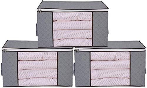 Bolsos Organizadores de Armario de Gran Capacidad para el Berano, Ropa Plegable Manta Edredón Armario Suéter Bolsa de Almacenamiento Organizador Caja Bolsas Bolsos con Cremallera