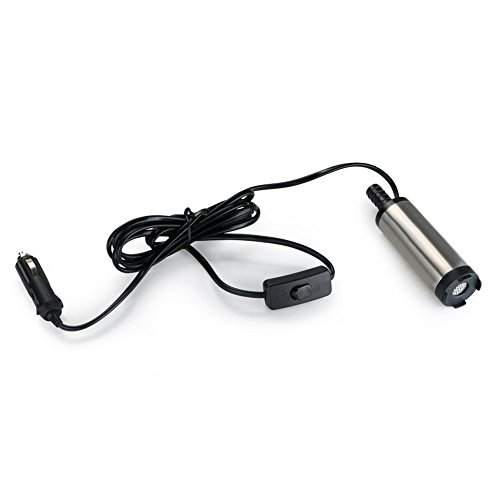 Bomba sumergible Chukchi para trasvasar agua, aceite o combustible diésel, con enchufe de cigarrillo, 12 V CC, 38 mm