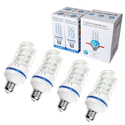Bombillas LED E27 16W (equivalente a 120watt), Blanco Frío 6000k Led Lámpara, bombilla LED de 1600 lumens, No regulable, 360 Degree Ángulo de haz - 4 unidades