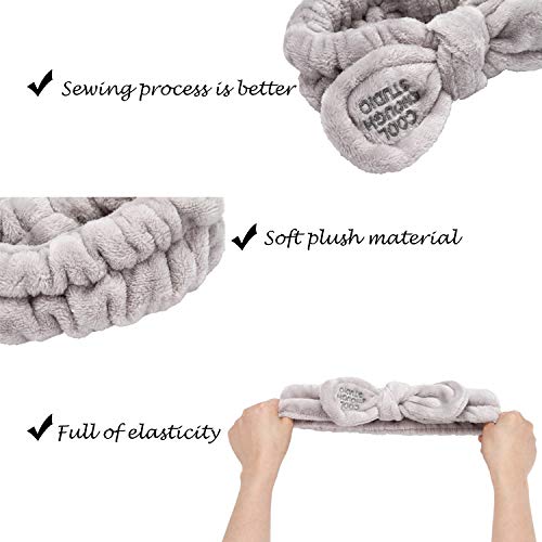 Bonita diadema de vellón Sea Team para el cabello tipo moño, para mujeres, elástica, para cuando te aplicas maquillaje o haces cosplay … (A-Negro)