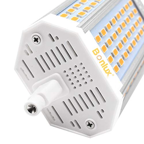 Bonlux 30W Bombilla LED R7S Regulable 118MM con 3000 Lumenes, Blanco Cálido 3000K, Reemplazo de 200-300W Hálogena Bombilla
