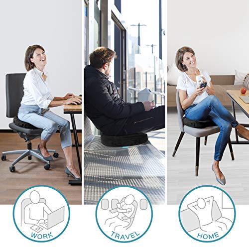 Bonmedico Cojín de Asiento Ortopédico con Gel, Cojín Espuma de Memoria para Alivio del Dolor de Coxis, Presión, Úlceras, etc. para el Coche, Oficina o Silla de Ruedas, Estándar