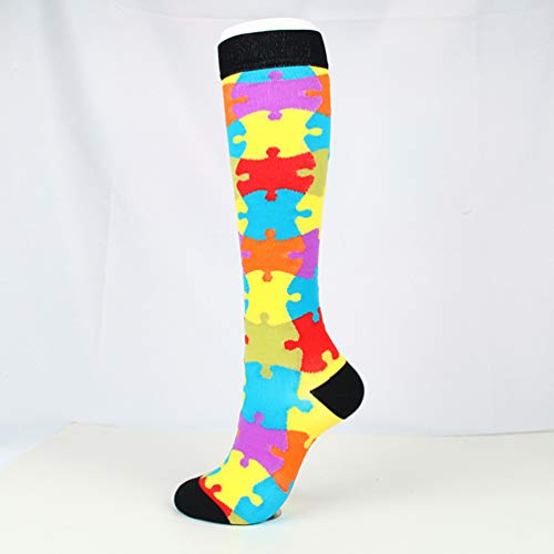 Booding 3 pares Calcetines de compresión para Mujeres y Hombres para Baloncesto Fútbol Correr Escalar Montaña para correr, médico, deportivo, viajes en avión, embarazo