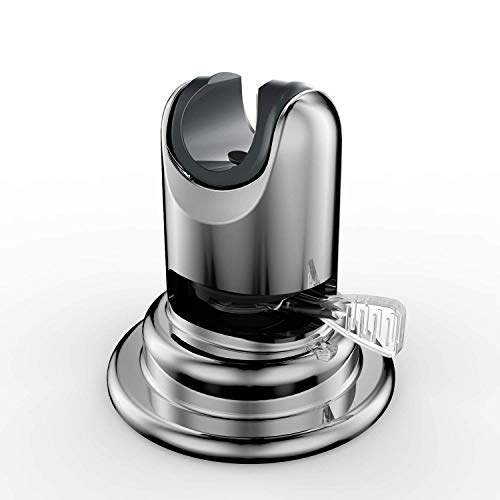 BOPai Soporte de Cabezal de Ducha Ajustable,Potente Ventosa de Vacío,Montado en la Pared Con Adhesivo 3M - Sin taladrar, Posición de Inclinación de 70 Grados (Soporte Ajustable)