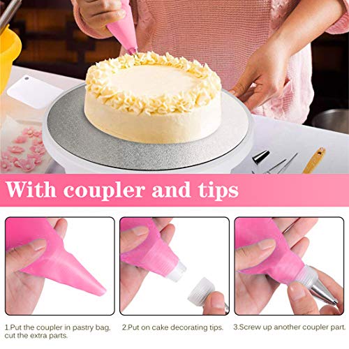 Boquillas para Manga Pastelera, 83pcs Set Boquillas, Set Decoración de Cupcakes y Tartas, Incluir 44 Boquillas, 20 Mangas Pastelera Desechables, Acopladores, Kit de Pasteles Decoración