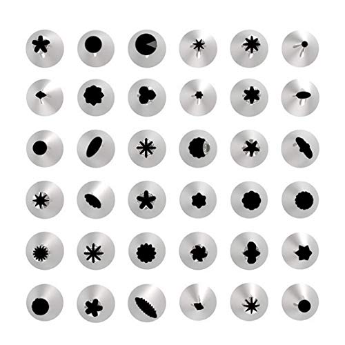 Boquillas para Manga Pastelera, 83pcs Set Boquillas, Set Decoración de Cupcakes y Tartas, Incluir 44 Boquillas, 20 Mangas Pastelera Desechables, Acopladores, Kit de Pasteles Decoración