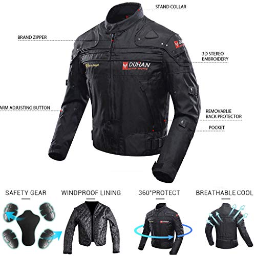BORLENI Chaqueta de moto a prueba de viento motocicleta armadura de equipo de protección otoño invierno verano para hombre de toda estaciòn