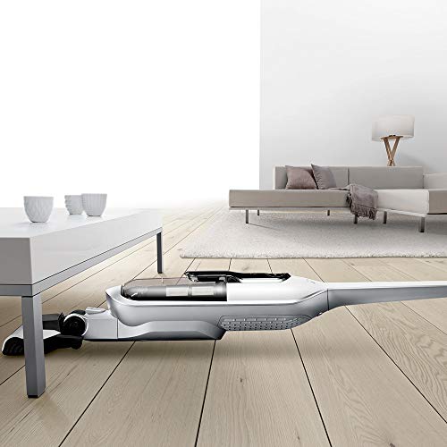 Bosch BBH625W60 Athlet - Aspirador escoba (autonomía hasta 60 min, tecnología SensorBagless, batería ion-litio de 25,2 V), color blanco