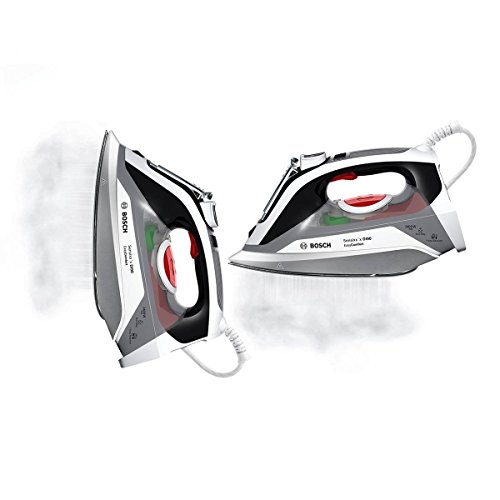 Bosch Sensixx DI90 EasyComfort TDI90EASY Plancha de inyección, 0.4 litros de depósito de agua, 2400 W, Gris y Negro