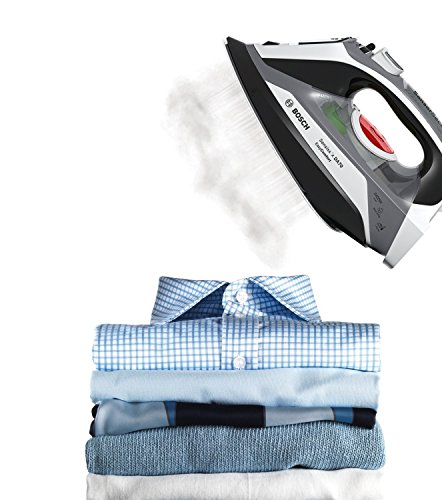 Bosch TDA70EASY Sensixx DA70 EasyComfort Plancha de Vapor, 2400 W, color blanco y negro