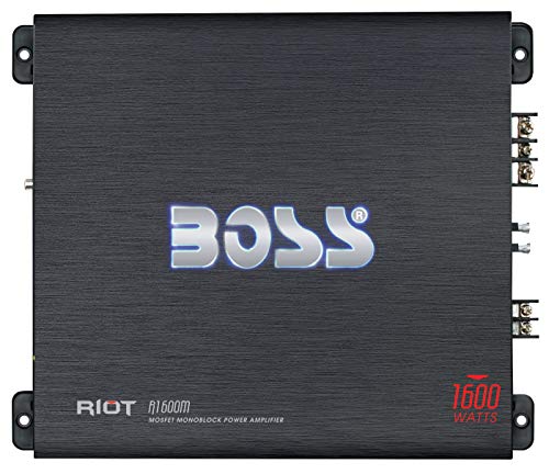 Boss Audio Systems R1600M - Amplificador de Audio (1.0 Canales, 1600 W, A/B, 0,01%, 102 dB, 1600 W)
