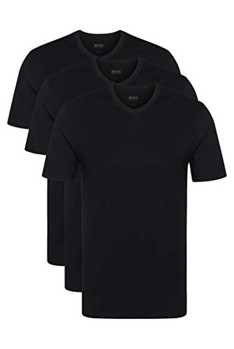 BOSS T-shirt VN 3P CO Camiseta, Negro (Black 1), Large (Pack de 3) para Hombre