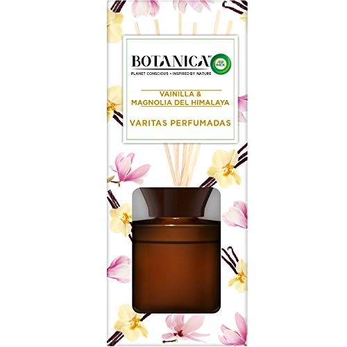 Botanica by Air Wick Varitas Perfumadas - Ambientador Mikados, Esencia Para Casa con Aroma a Vainilla y Magnolia del Himalaya - 100 ml
