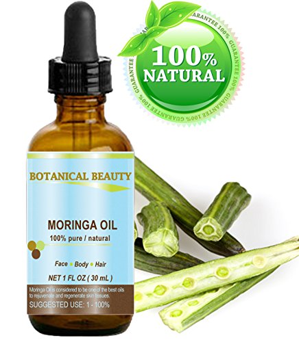 Botanical Beauty Moringa Oil . 100% Pure / Natural / Undiluted Cold Pressed Carrier Oil. 1 Fl.oz.- 30 ml. For Skin, Hair, Lip And Nail Care. "Moringa Oil Is A Nutrient Dense, High In Palmitoleic, Oleic And Linoleic Acids, Moisturizing Fatty Acids And Vita