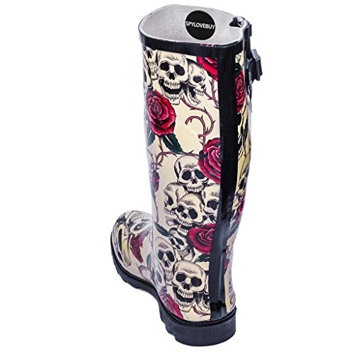 Botas de Agua Goma Plano Botas Altas Azul EU 38