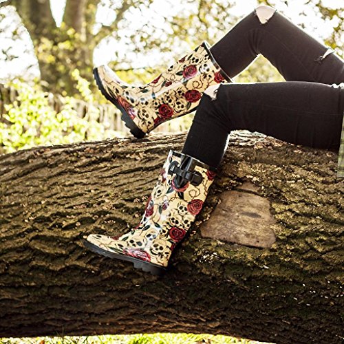 Botas de Agua Goma Plano Botas Altas Azul EU 38