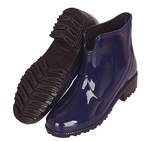 Botas de lluvia antideslizantes para mujer, katiuskas, botines, color Azul, talla 36 EU