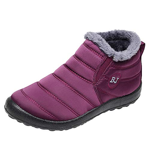 Botas De Nieve De Invierno Mujer De Color SóLido De OHQ Mantienen Calientes Y Botas De Nieve Planas De Arranque De Terciopelo Negro Rojo Caqui Azul