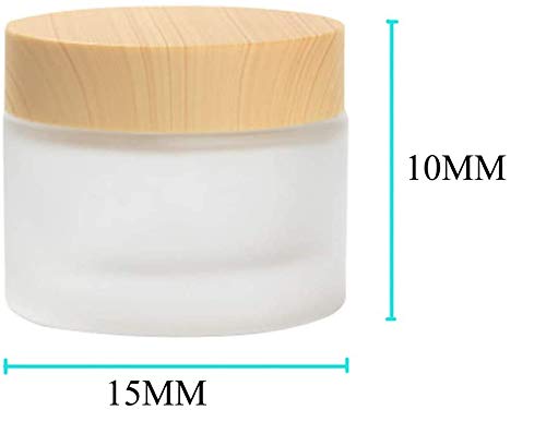 Botella cosmética de Vidrio 3 Piezas, envase cosmético vacío pequeño con Tapas de Tornillo, Contenedores Cosmético de Viaje para Crema/Polvo/loción/Cosmética Crema Muestra, 10g 10ml