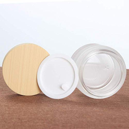 Botella cosmética de Vidrio 3 Piezas, envase cosmético vacío pequeño con Tapas de Tornillo, Contenedores Cosmético de Viaje para Crema/Polvo/loción/Cosmética Crema Muestra, 10g 10ml