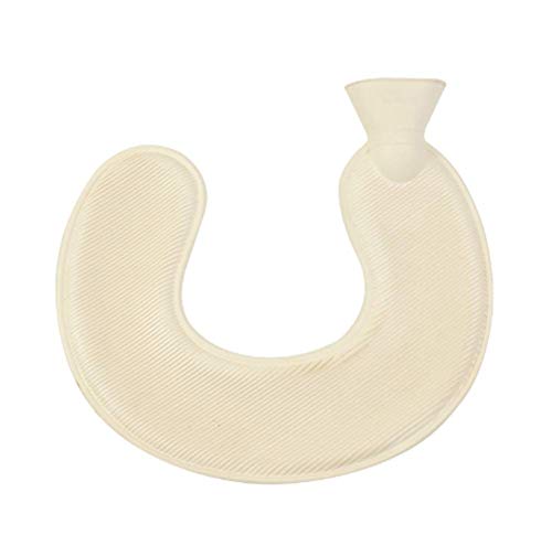 Botella de agua caliente en forma de U de 1,5 l para cuello para regalo de cumpleaños en invierno (botella de agua caliente en forma de U de una sola cabeza (color al azar)