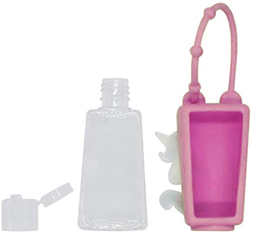 Botellas de Viaje Portátiles para niños, Contenedor Desinfectante de Manos, Botellas De Viaje Llavero,Mini Botella de Viaje Vacía para Rellenable Gel 30ml – 6 Piezas (Unicornio búho)