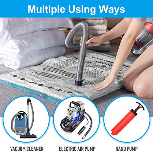 BoxLegend 10 Piezas Bolsa para Vacio de Ropa, 2L*100x80 + 2M*80x60 + 6S*60x40cm Bolsa Ropa al Vacio Ahorro de Espacio para Guardar Ropa, Ropa de Cama, Edredones, Almohadas, Mantas, Cortinas